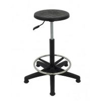 MAZUR KRZESŁA - PU 3 Taboret Black | Wysoki | Podnóżek | Na Stopkach