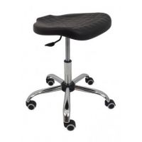 MAZUR KRZESŁA - PU 4 Taboret Chrom | Na Kółkach