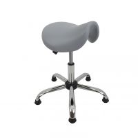 MAZUR KRZESŁA - SIODŁO Taboret Chrom | Poliuretan | Na Stopkach