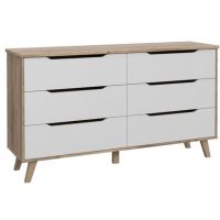 Forte - VANKKA VNKK221-L25 Komoda 150 | Deska Dębowa / Biały