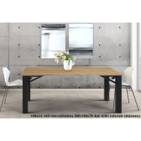 ORTUS - VITTORIO Orzech Stół nierozkładany | Blat obłogowany | Grubość blatu 3 cm