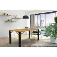 ORTUS - VITTORIO Orzech Stół nierozkładany | Blat lite drewno | Grubość blatu 4 cm