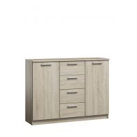 FURNITEX - KOM2(2D4S)-FX Komoda | Sonoma