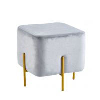 FURNITEX - P2-FX Pufa | Velvet | Szara | DOSTĘPNA OD RĘKI