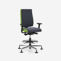 NOWY STYL - X-LINE Fotel Obrotowy Konturowy COUNTER SWIVEL CHAIR UPH/P | Oparcie Tapicerowane z Plastikową Osłoną | RING | Zgodny z Rozporządzeniem z 2023 roku