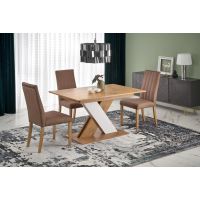 HALMAR - XARELTO Stół rozkładany dąb lancelot/biały | z PL