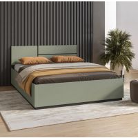 HELVETIA MEBLE WIERUSZÓW - CROSS S Łóżko 160 z pojemnikiem | Zgaszona zieleń | 24GWMY51